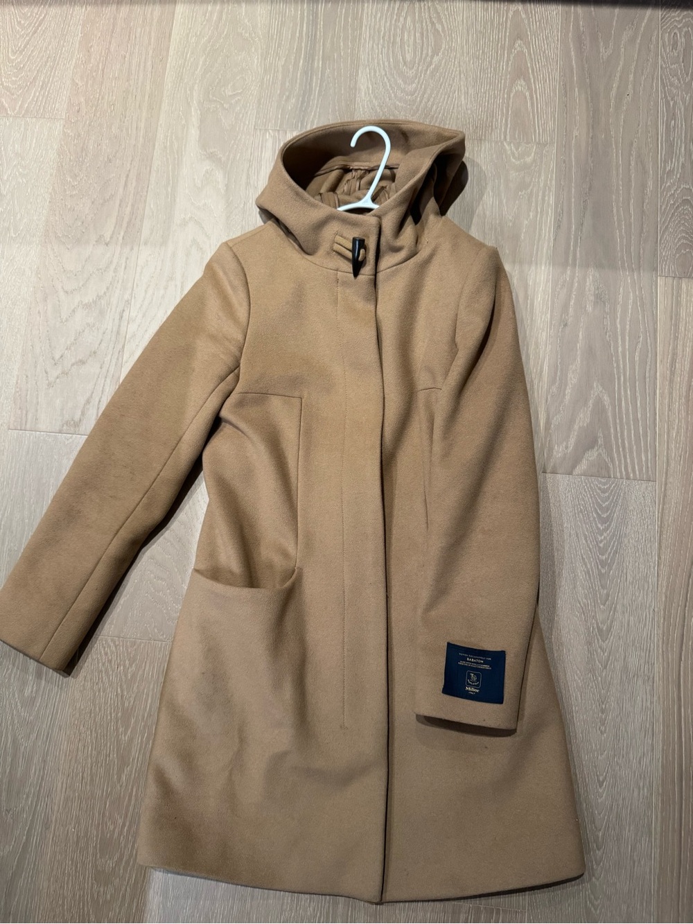 Babaton Milor Camel Hooded Trench Coat